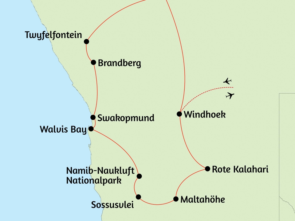 Namibia, Karte Namibia, Karte