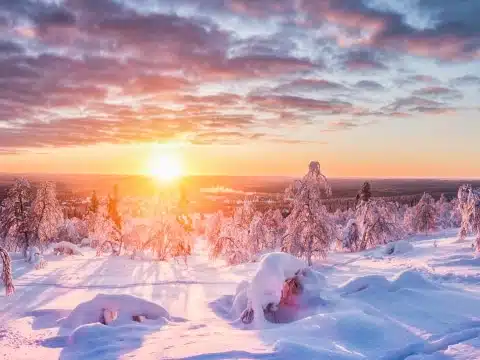 Finnland, Levi, Winterlandschaft Finnland, Levi, Winterlandschaft